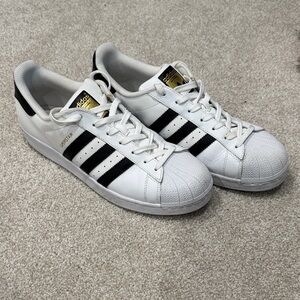 Adidas Superstar White with Black Stripes
